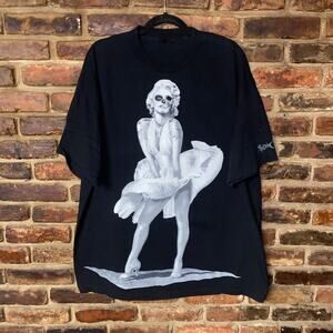 So Cal Marilyn Monroe Zombie Graphic Black Short Sleeve T-Shirt Men's Size 2XL